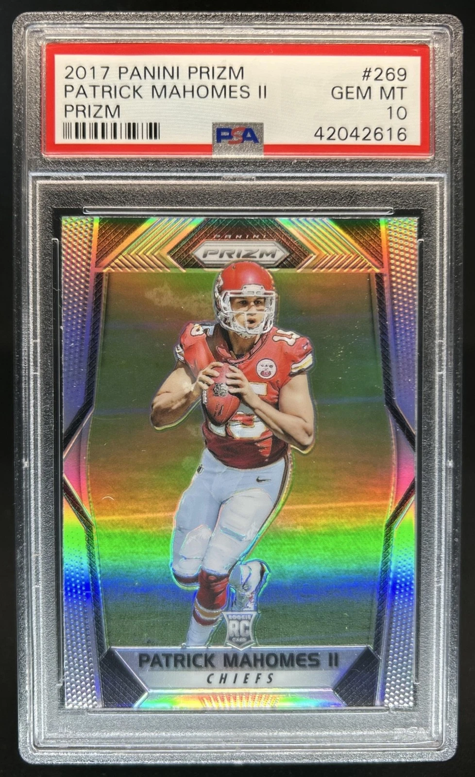 2017 Panini Prizm Patrick Mahomes II RC Rookie #269 Chiefs PSA 10 GEM MINT — $6,800, 90 bids, ending today on eBay