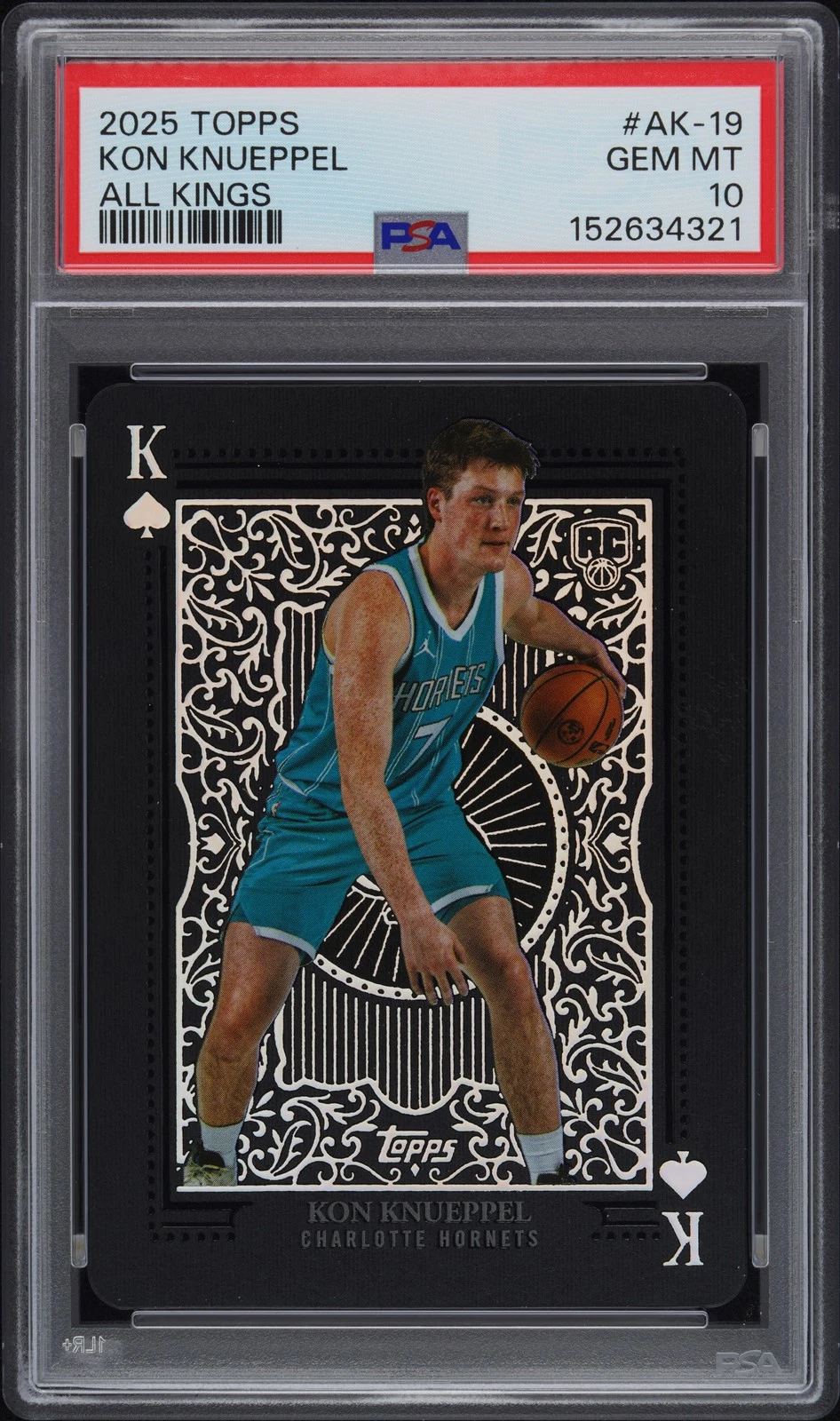 2025 TOPPS ALL KINGS #AK-19 KON KNUEPPEL ROOKIE RC PSA 10 — $5,986, 94 bids, ending today on eBay