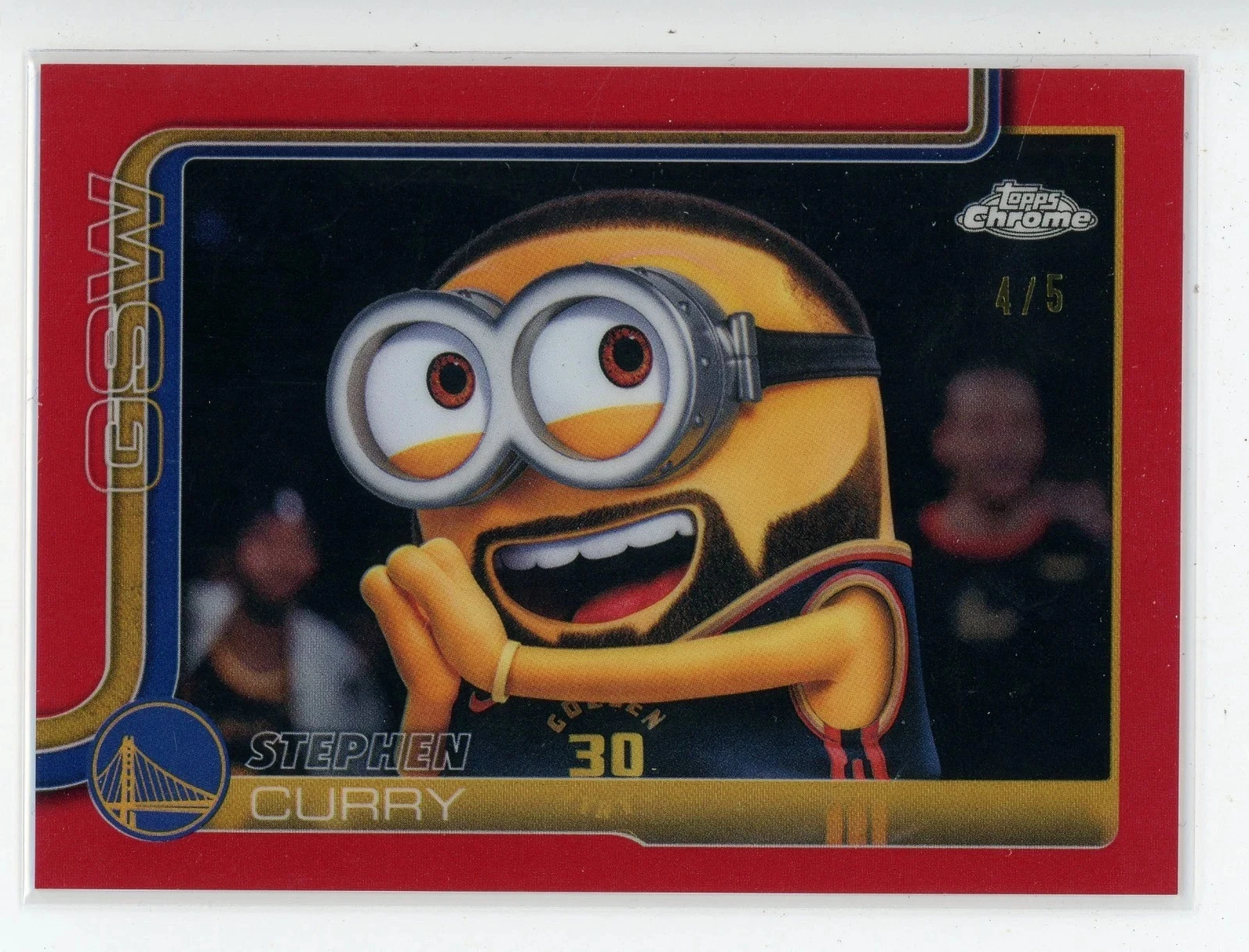 2025-26 TOPPS CHROME UPDATE BASKETBALL STEPHEN CURRY #M3 MINIONFRACTOR 4/5 — $50,100, 77 bids, ending today on eBay
