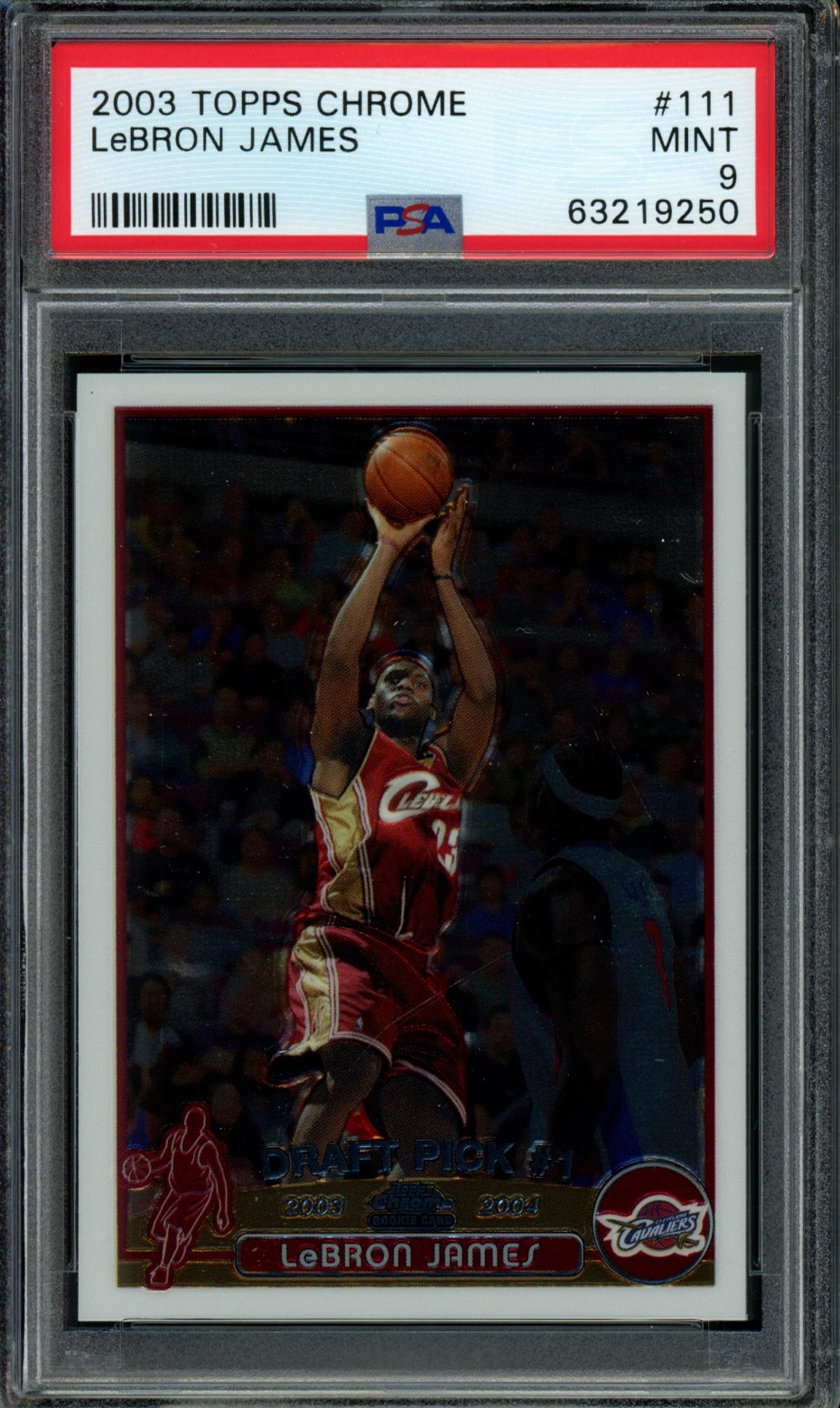 2003-04 Topps Chrome #111 Lebron James PSA 9 ROOKIE / RC — sold for $5,200 on eBay