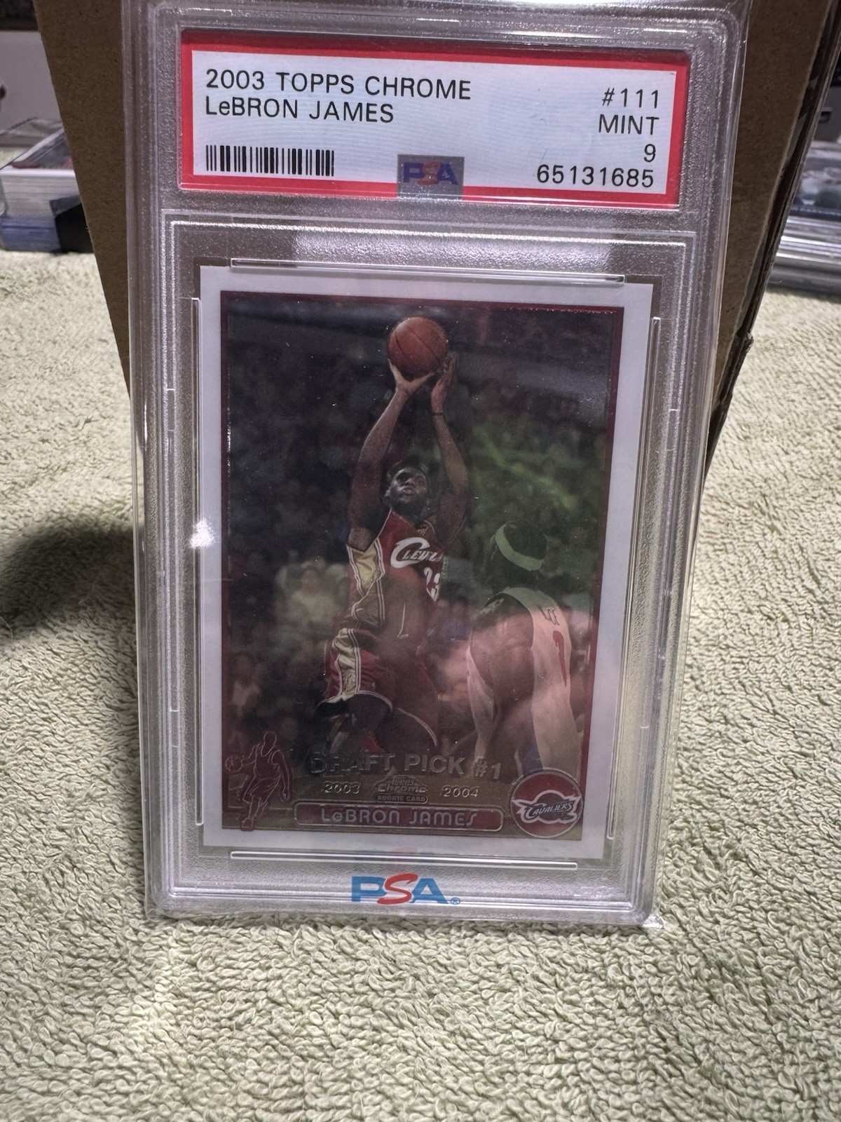 LEBRON JAMES PSA 9 2003-04 TOPPS CHROME BASKETBALL #111 ROOKIE CARD RC MINT! — sold for $5,400 on eBay