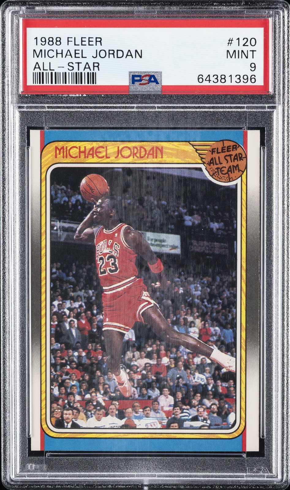 1988 FLEER ALL-STAR #120 MICHAEL JORDAN PSA 9 — sold for $1,795 on eBay