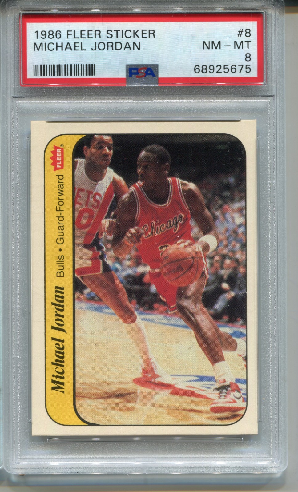 1986 Fleer Michael Jordan Rookie Card PSA 8 NM MINT Graded Sticker #8 Centered — sold for $5,285 on eBay