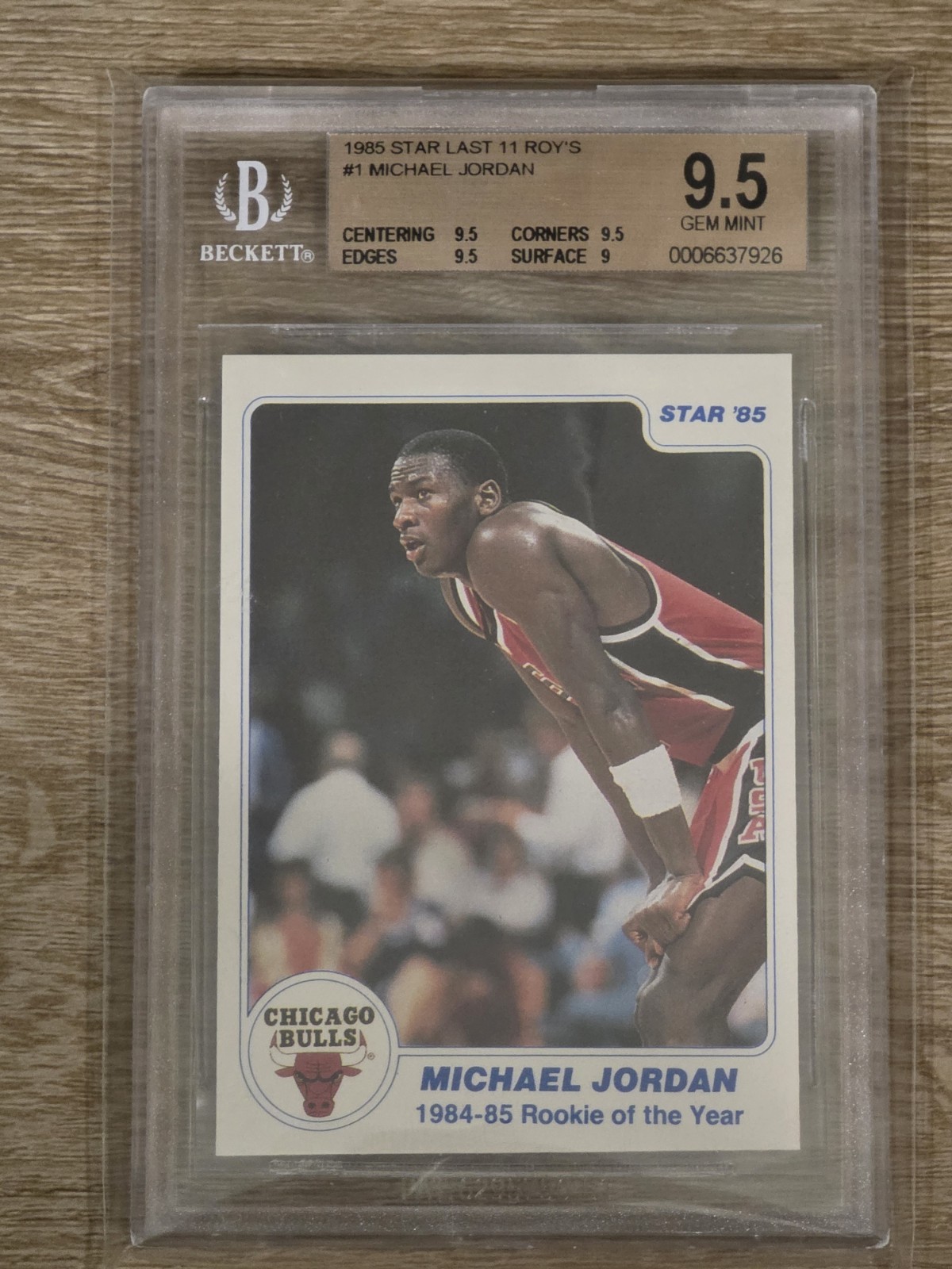 1985 Star Last 11 ROY's Michael Jordan #1 BGS 9.5 Gem Mint Card Low Pop — sold for $36,000 on eBay