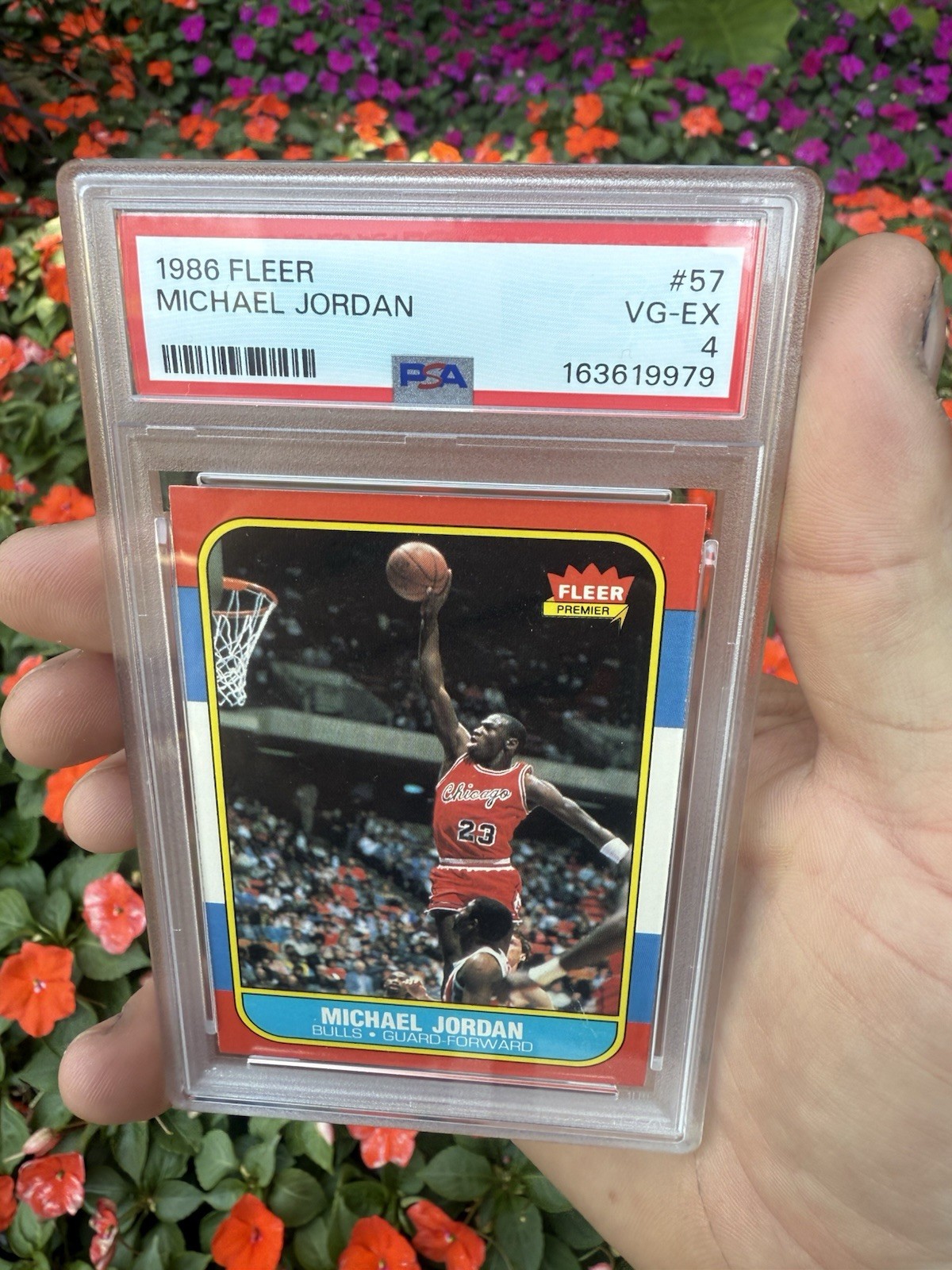 1986 FLEER MICHAEL JORDAN #57 RC PSA 4 CLEAN ROOKIE CARD New Cert! — sold for $9,850 on eBay