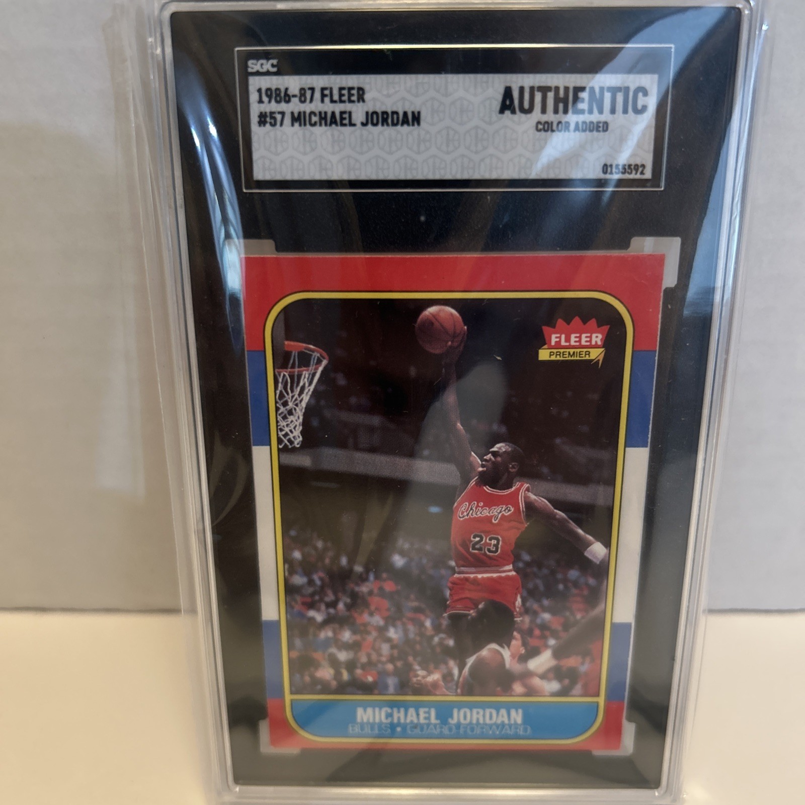 1986-87 Fleer #57 MICHAEL JORDAN RC Rookie Card - SGC Authentic — sold for $5,200 on eBay