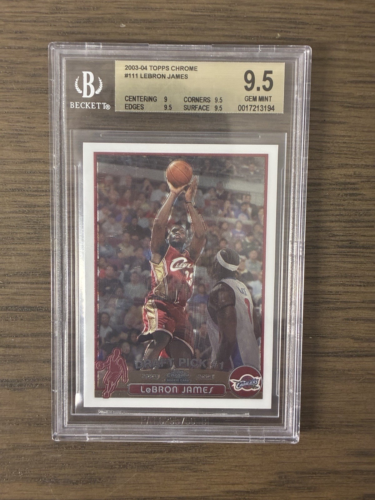 2003-04 LeBron James Topps Chrome Rookie BGS 9.5 GEM MINT - #111 (RC) CLEAN SLAB — sold for $7,300 on eBay