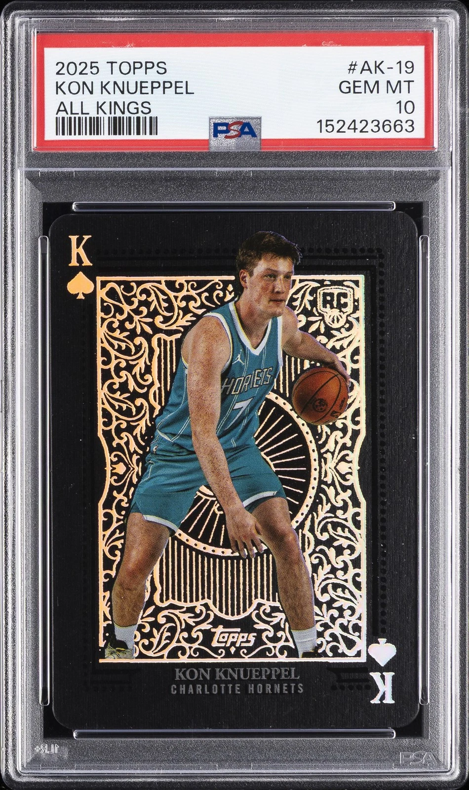 2025 TOPPS ALL KINGS #AK-19 KON KNUEPPEL ROOKIE RC PSA 10 — $6,825, 222 bids, ending today on eBay