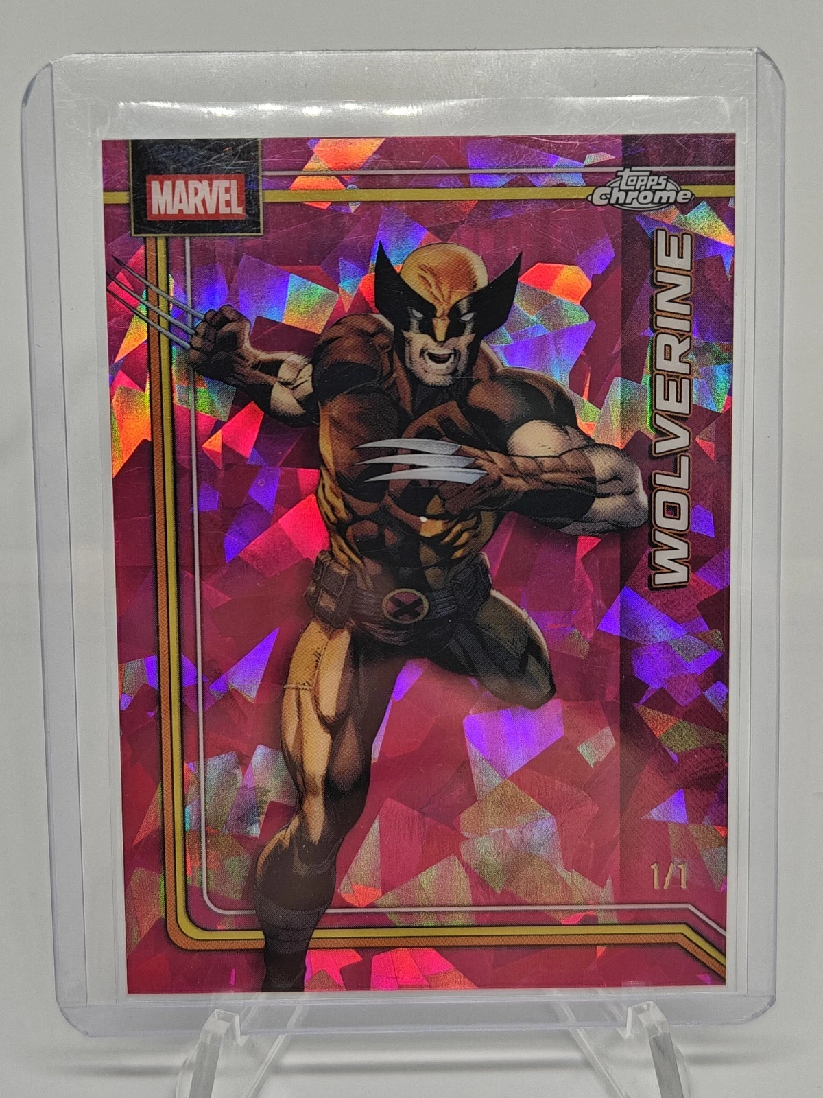 2026 Topps Chrome Sapphire Marvel Wolverine Padparadscha Refractor 1/1 #199 SSP — $24,605, 119 bids, ending today on eBay