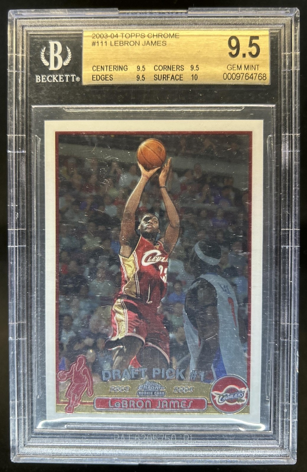 2003-04 Topps Chrome Lebron James Rookie RC #111 Cavaliers BGS 9.5 GEM MINT