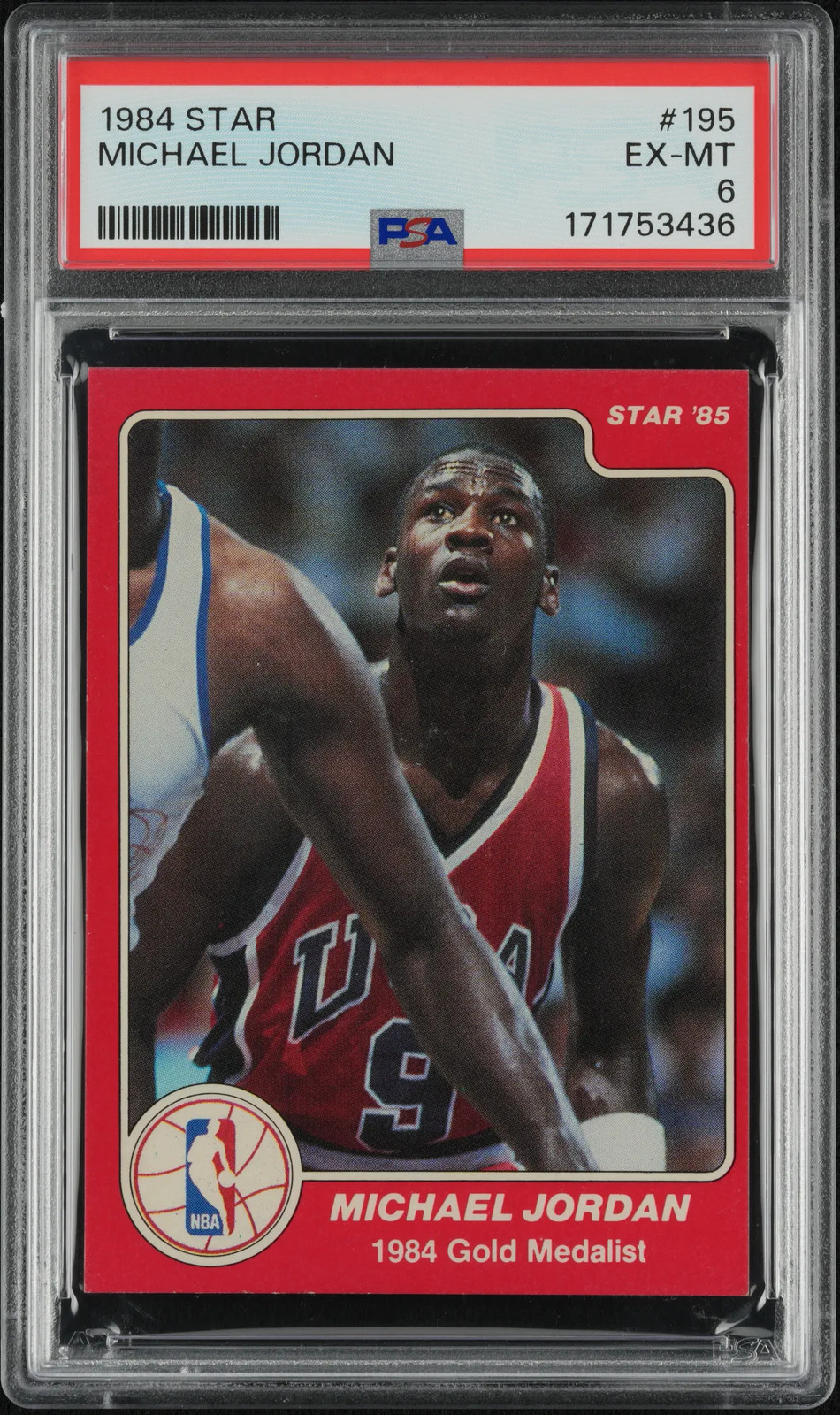 1984 Star #195 Michael Jordan PSA 6 — sold for $17,650 on eBay