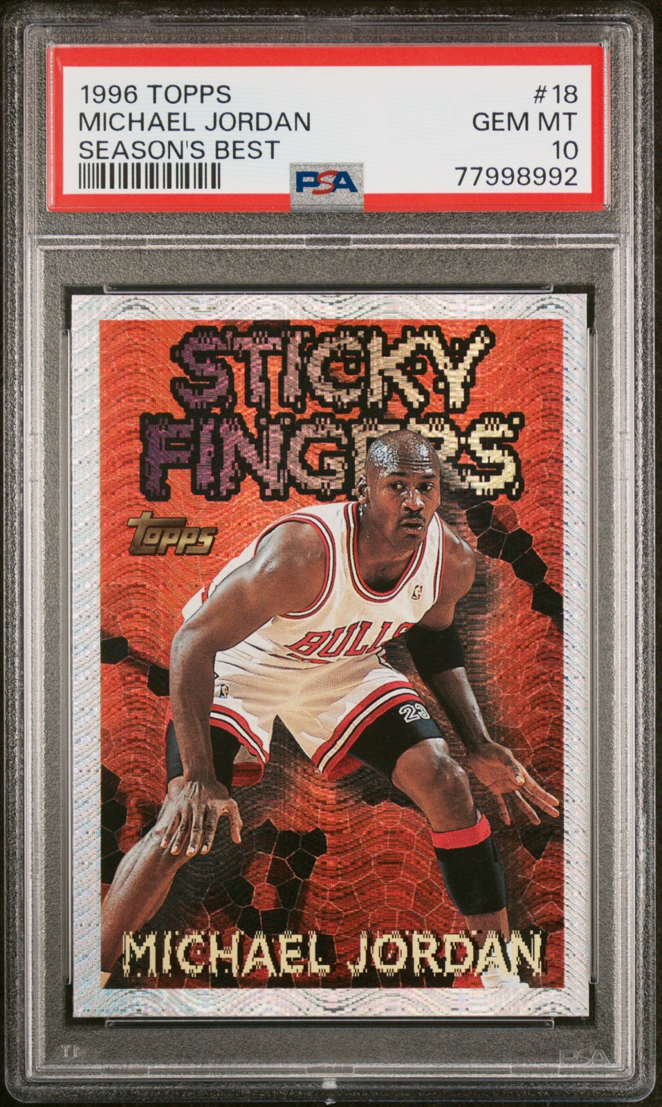 1996 Topps Season'S Best #18 Michael Jordan Season'S Best PSA 10 — sold for $7,600 on eBay