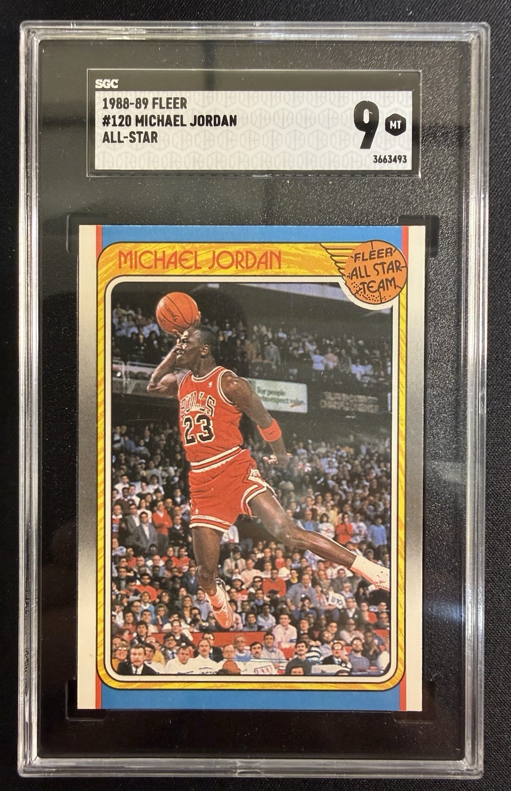 Fleer 1988-89 Fleer Michael Jordan #120 All-Star SGC 9 Fantastic Centering PSA — sold for $1,136.11 on eBay