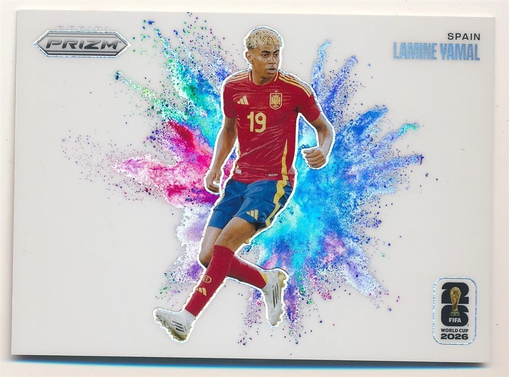 LAMINE YAMAL 2026 PANINI PRIZM FIFA WORLD CUP #11 COLOR BLAST INSERT SPAIN SP — $5,255, 135 bids, ending today on eBay
