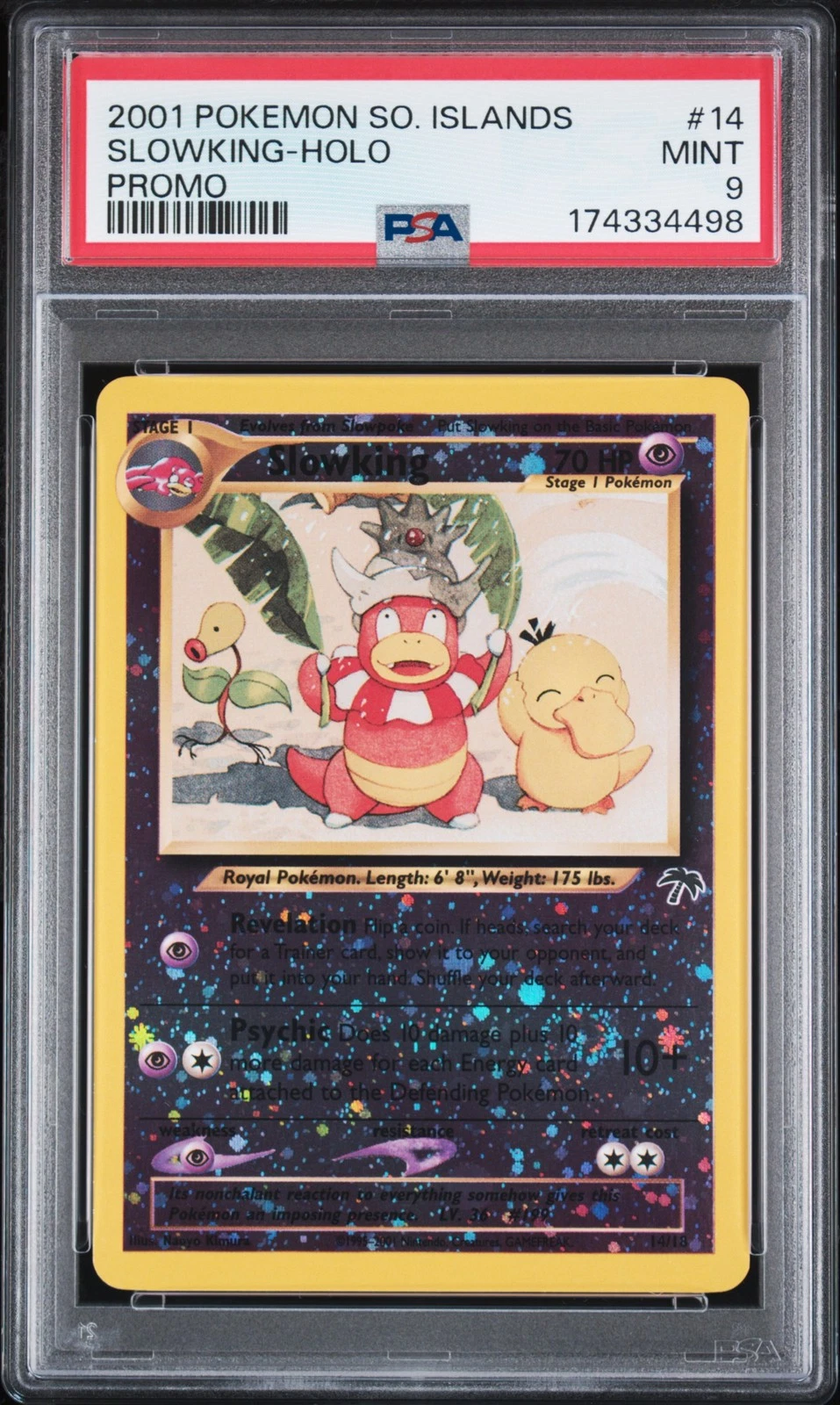 2001 POKEMON SOUTHERN ISLANDS PROMO #14 SLOWKING-HOLO PSA 9 — $5,001, 75 bids, ending today on eBay