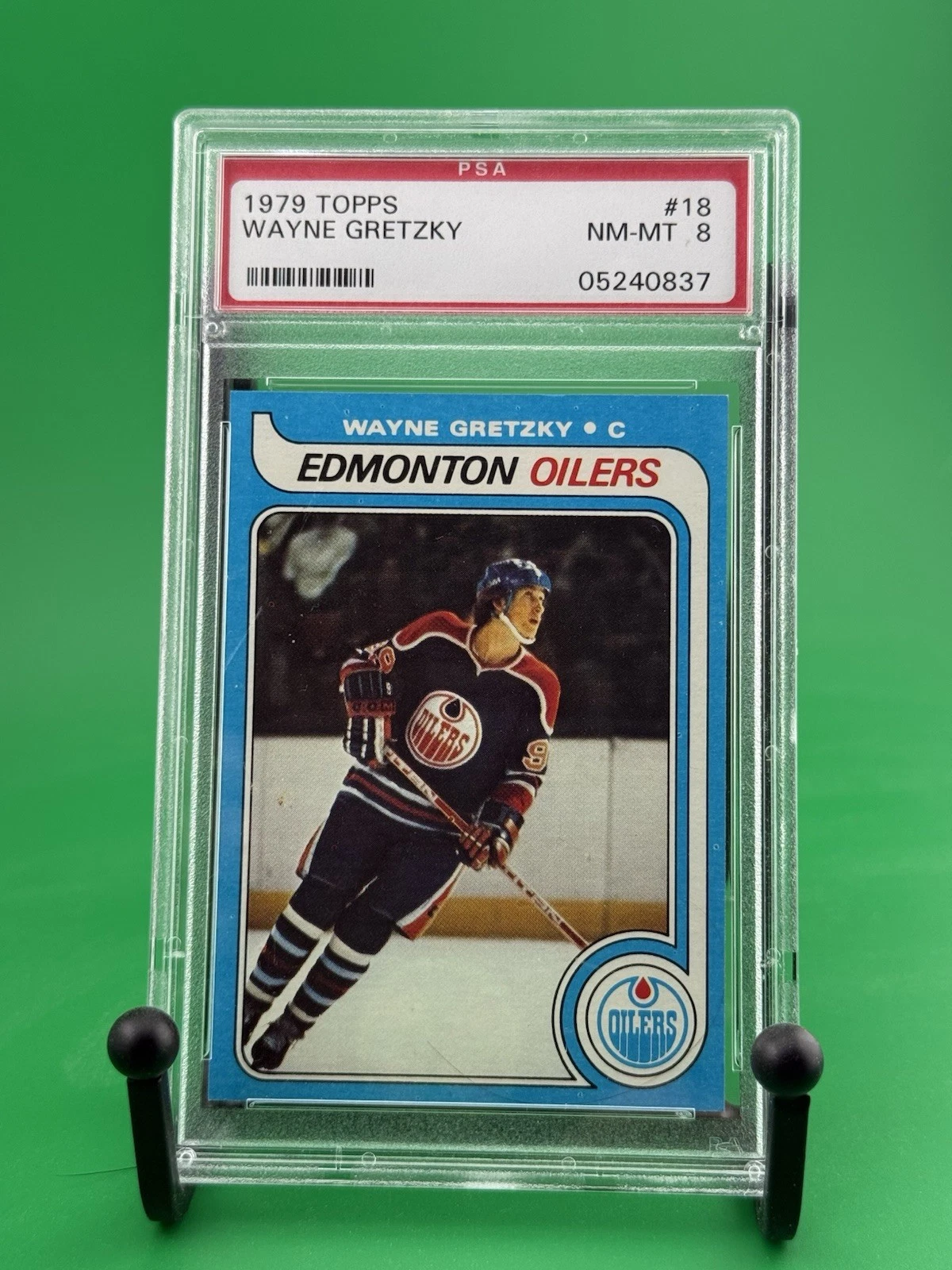 1979 Topps #18 Wayne Gretzky graded PSA 8 - sold for $7,799.99 on eBay