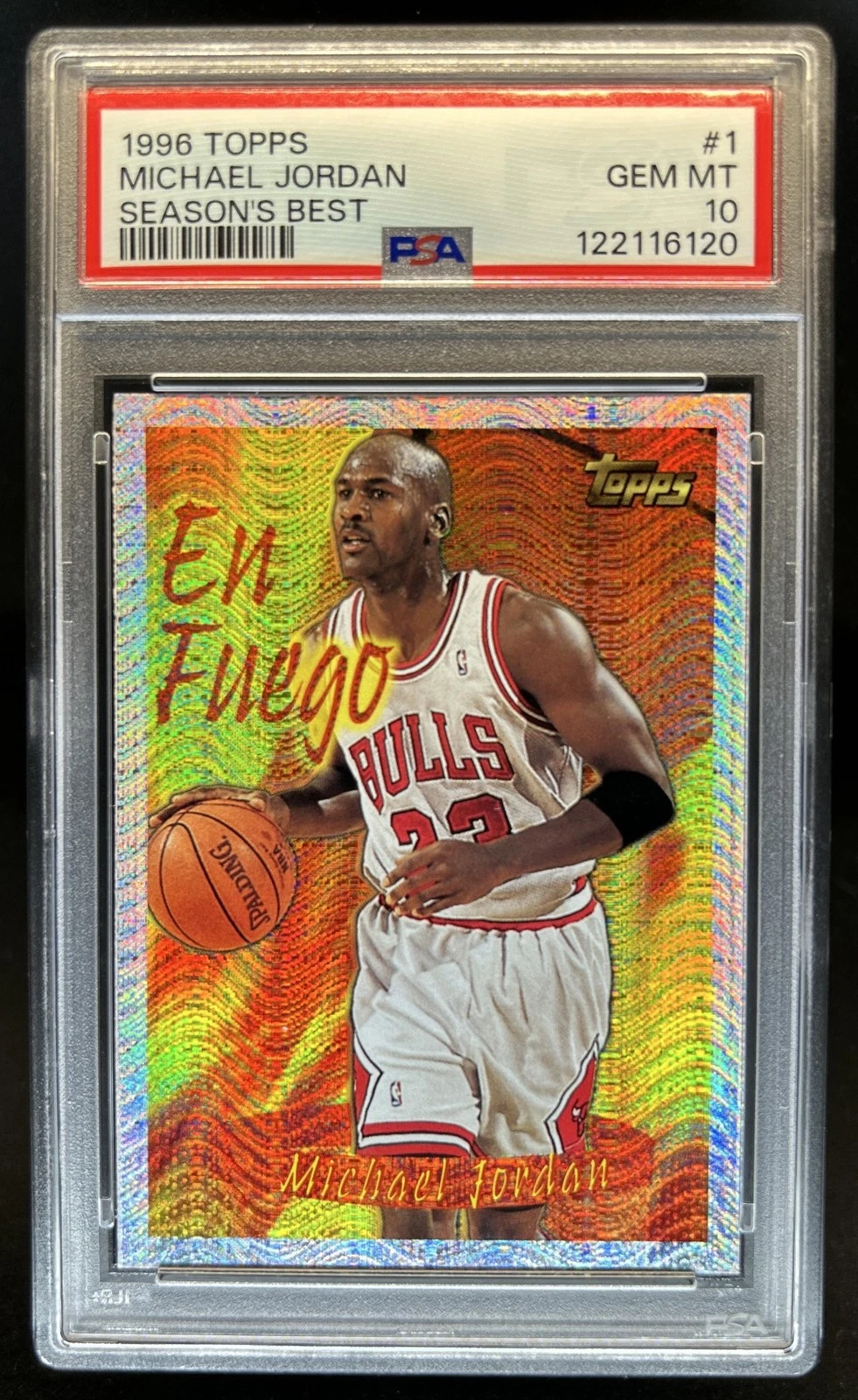 1996-97 Topps Michael Jordan Season's Best #1 Bulls PSA 10 GEM MINT — sold for $6,800 on eBay