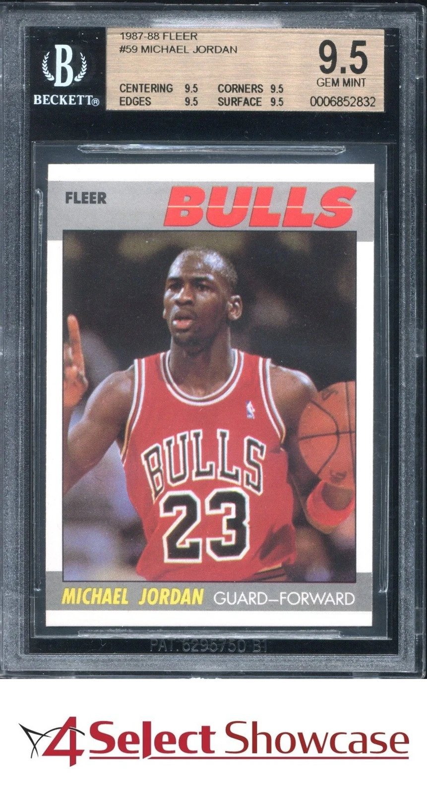 1987-88 Fleer #59 Michael Jordan graded BGS 9.5, sold for $12,100.00 on eBay